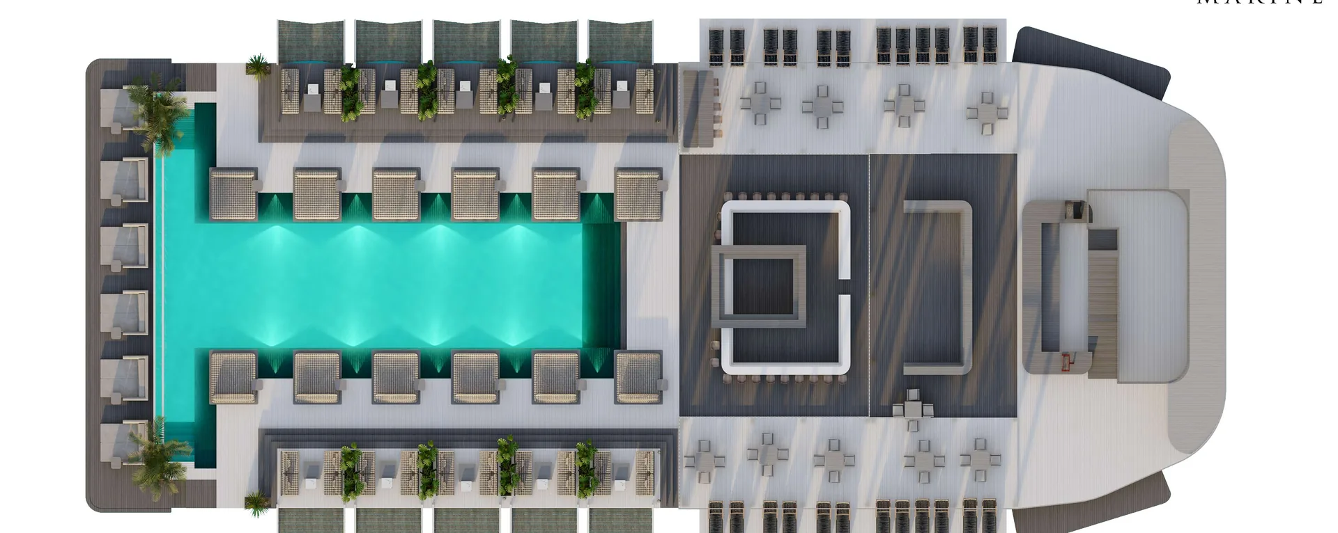 Plan of the GIA floating beach club